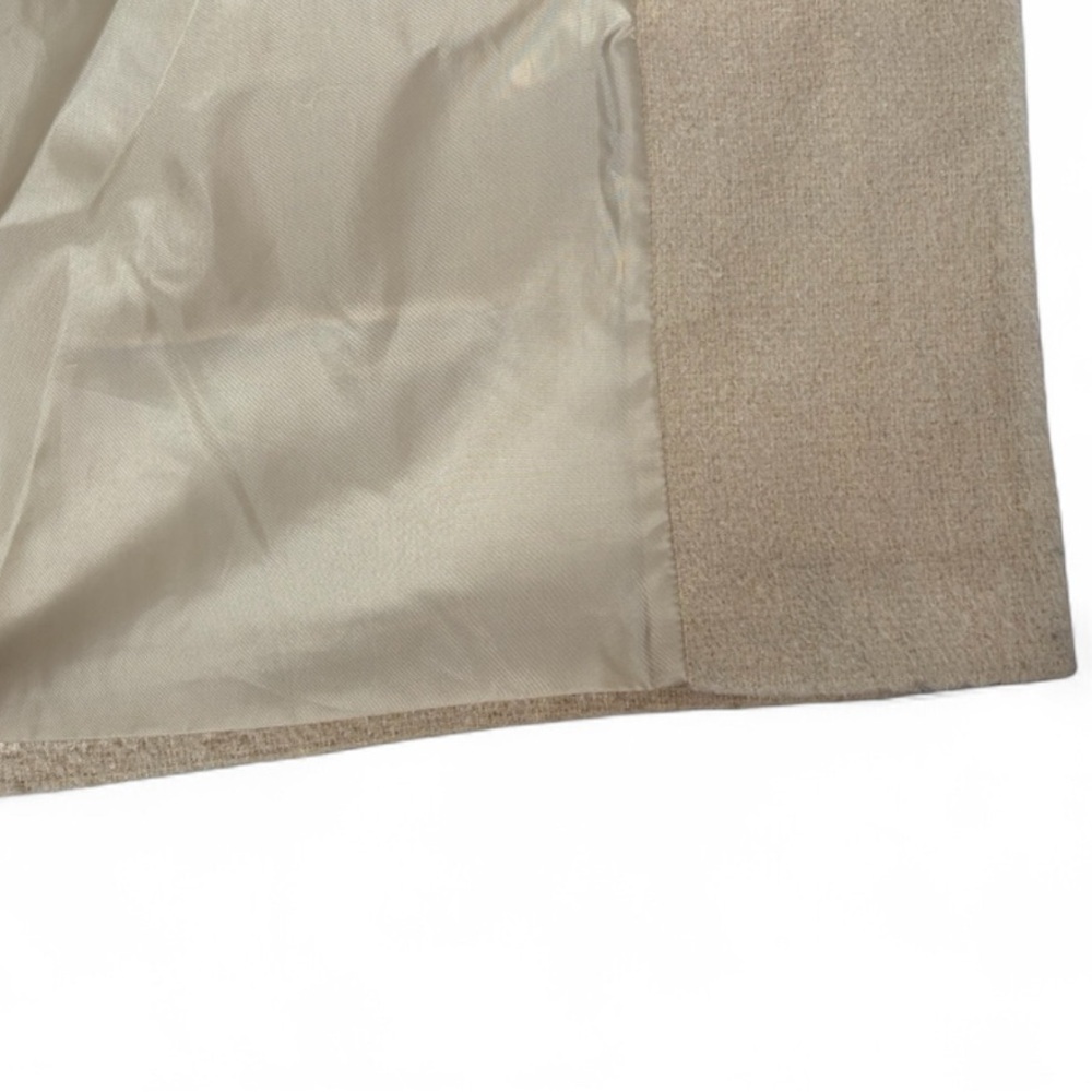 ASOS DESIGN Camel Bouclé Double-Breasted Coat (US 10) - Picture 6 of 9